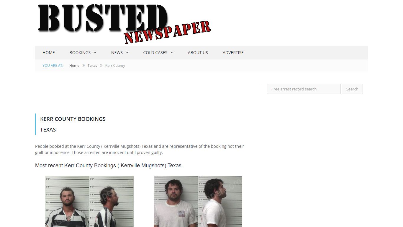 Kerr County, TX ( Kerrville TX ) Mugshots - BUSTEDNEWSPAPER.COM